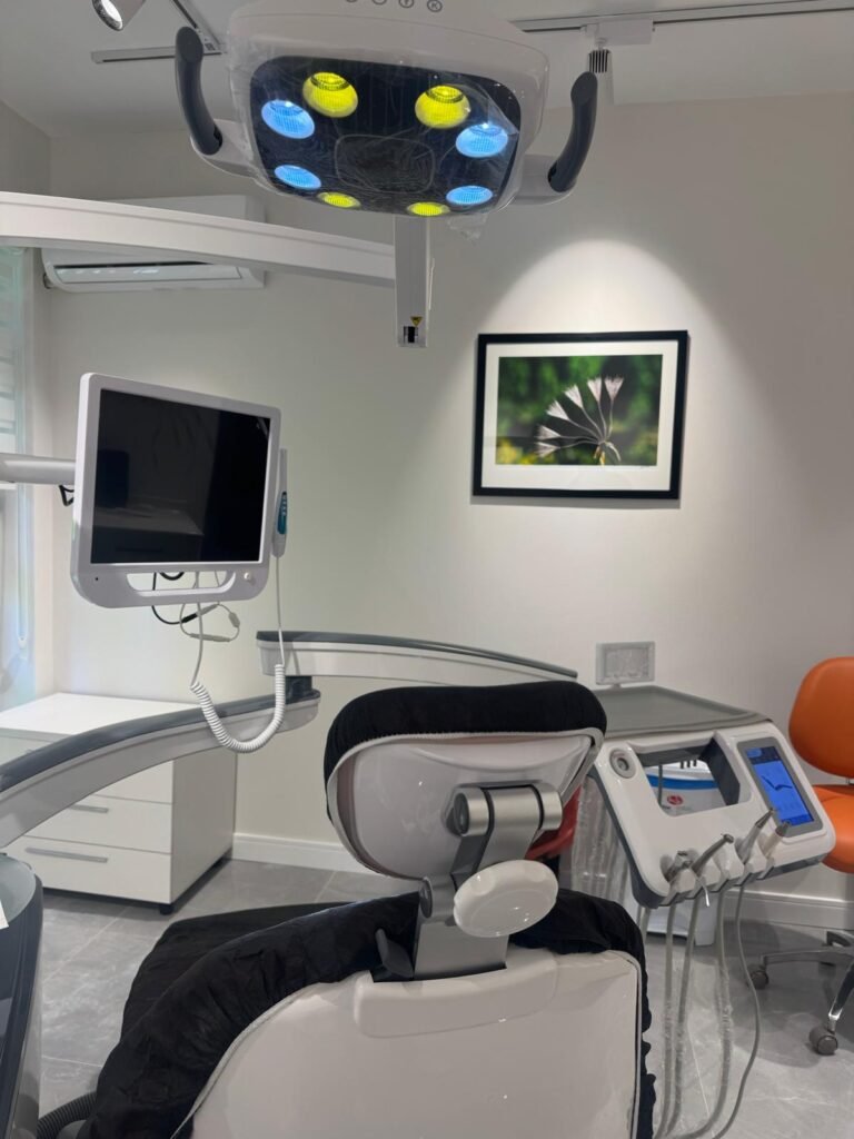 Dental equipment at the clinic in Çankaya, Ankara.